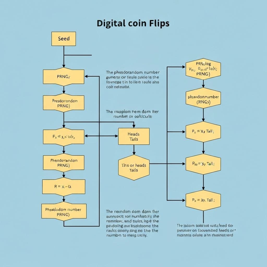 digital coin flip algorithm - flip a coin